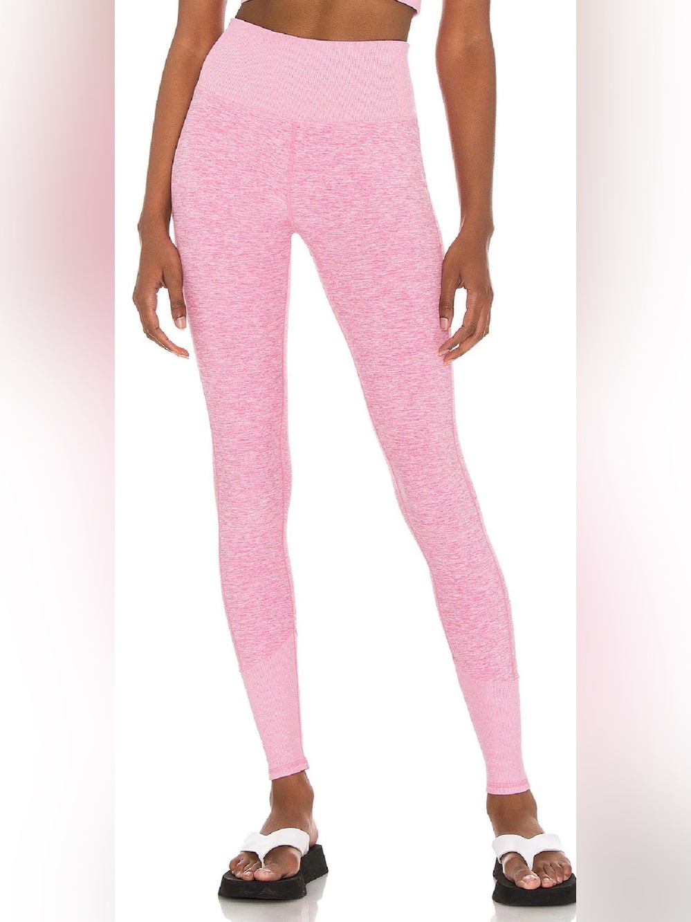 Alo High Waist Alosoft Lounge Legging in Parisian Pink Heather